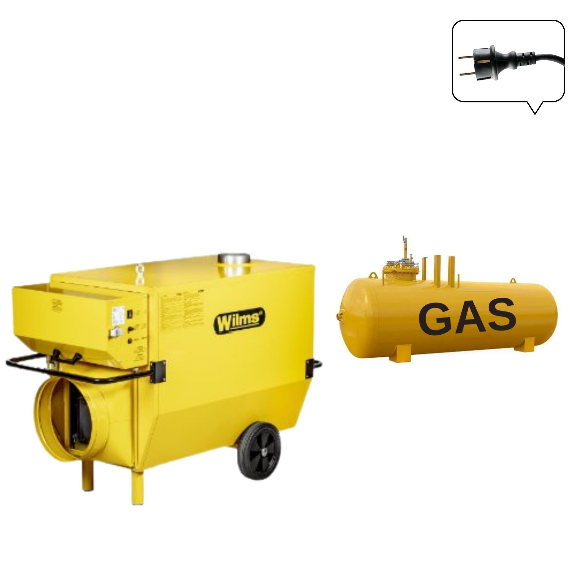 WILMS Heißluftturbine mit Abgasführung BV 155 GAS (Ausführung mit Erdgas- oder Flüssiggas-Brenner)